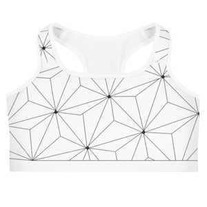 Spaceship Earth (white) Sports bra