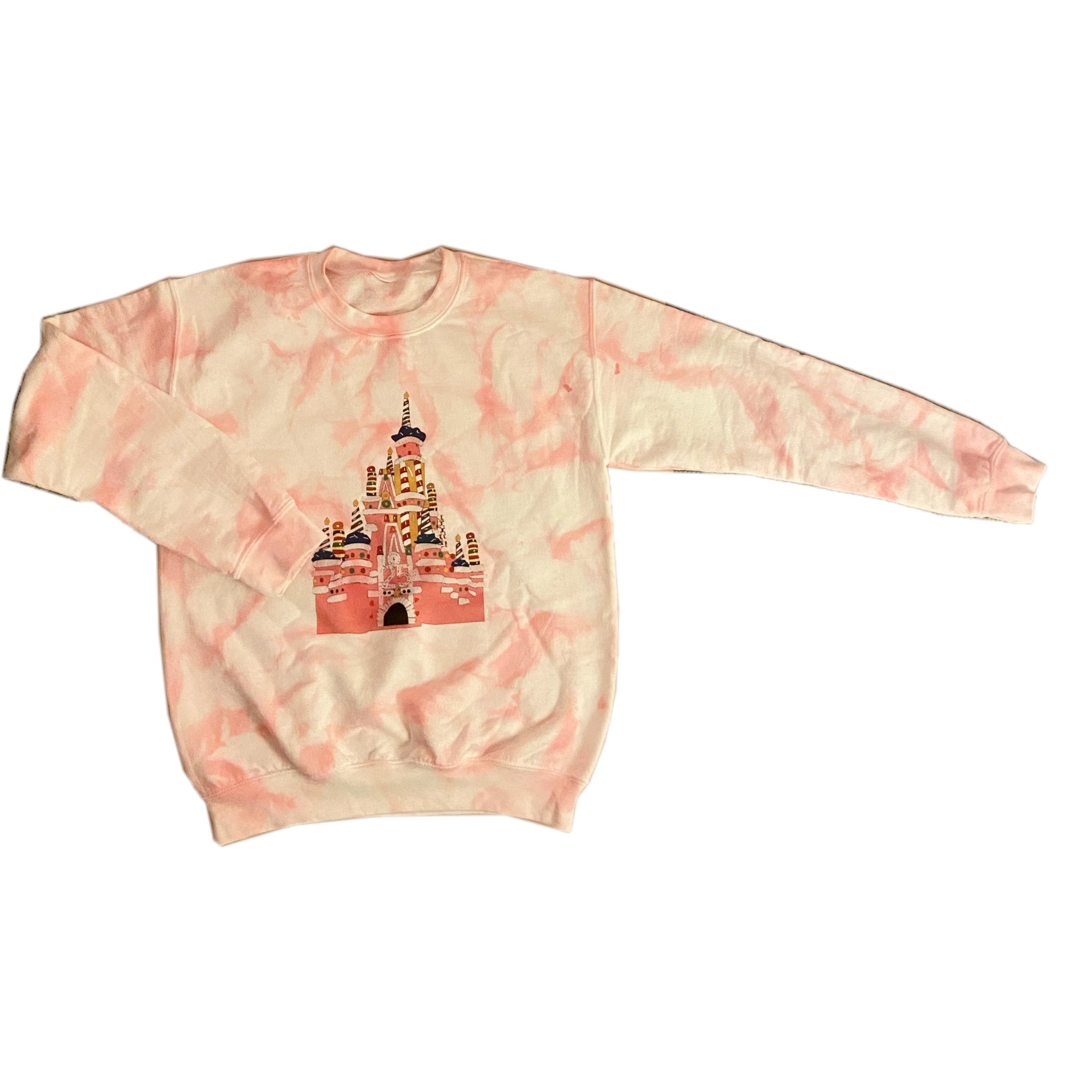 25th Anniversary Castle Pink Tie Dye Sweatshirt