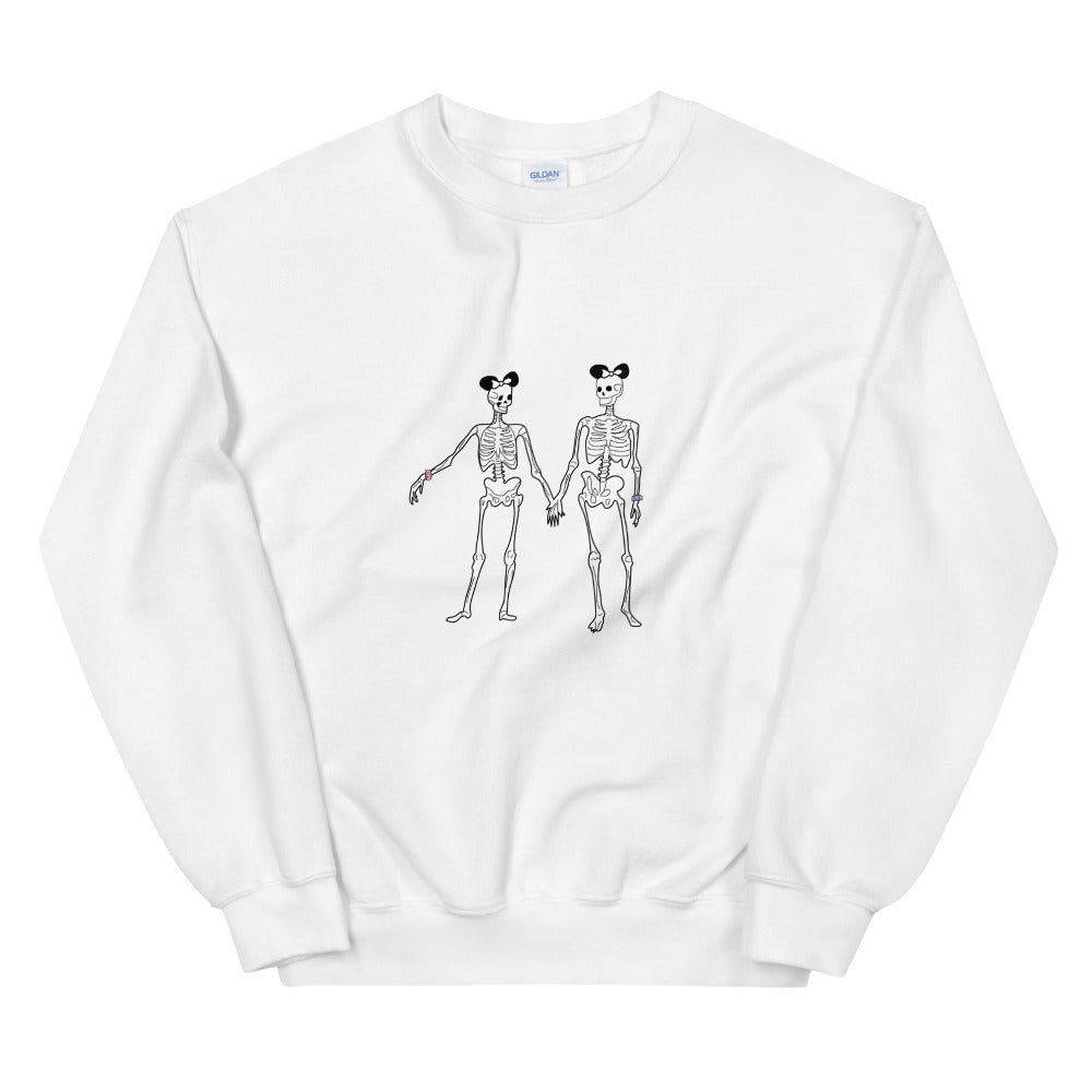 Skeleton Couple at the Kingdom (version 2) Unisex Sweatshirt